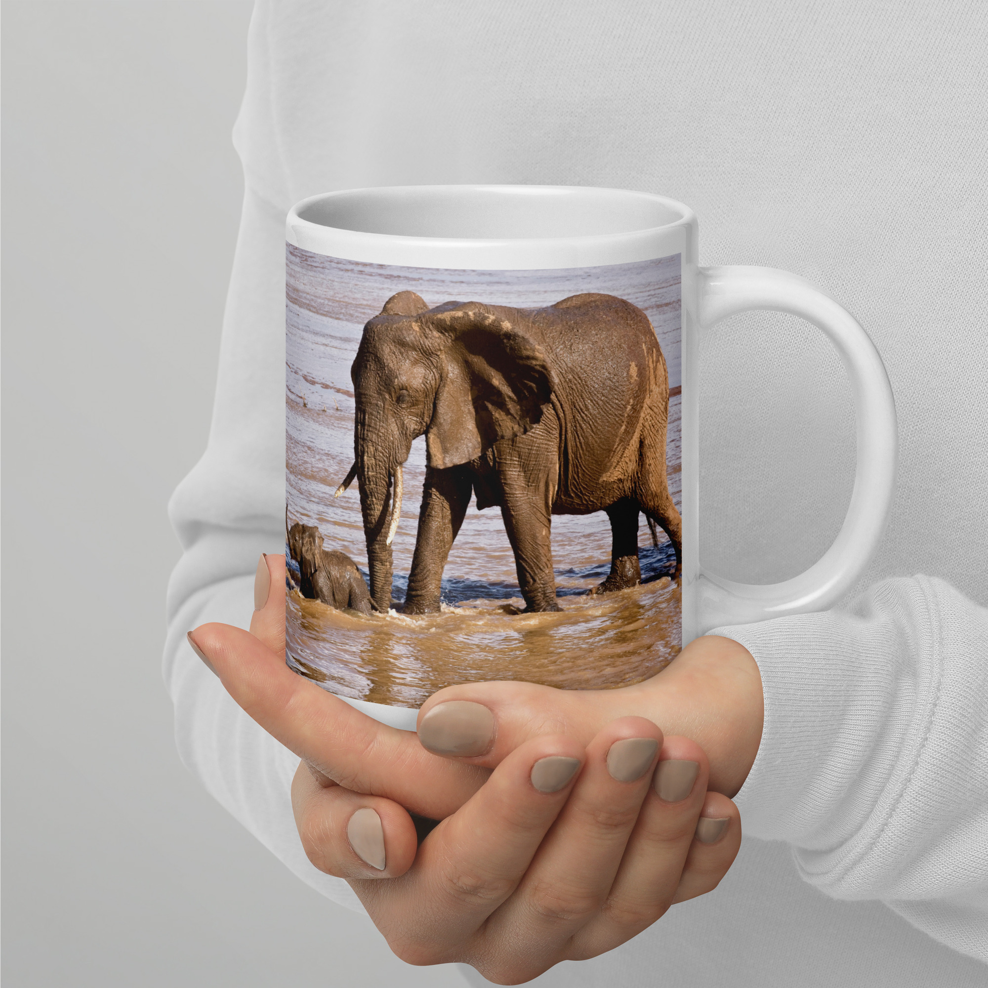 River Crossing – 20 oz Ceramic Mug by Paul Renner - Image 3